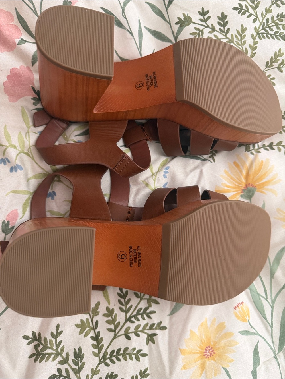 Cityclassified Brown Strappy Block Heel Sandals, Size 9, New - Picture 8 of 8
